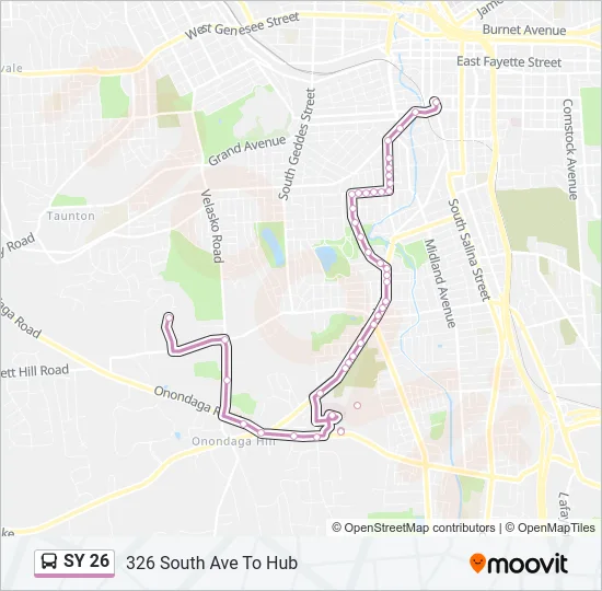 SY 26 Bus Line Map