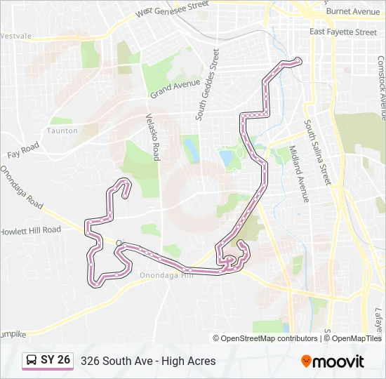 SY 26 Bus Line Map