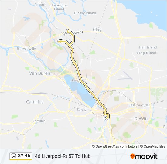 SY 46 bus Line Map