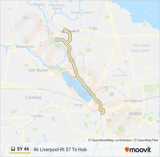 SY 46 Bus Line Map