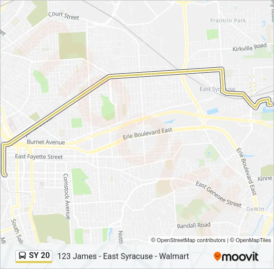 SY 20 Bus Line Map