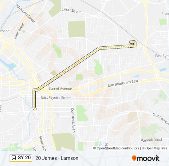 SY 20 Bus Line Map