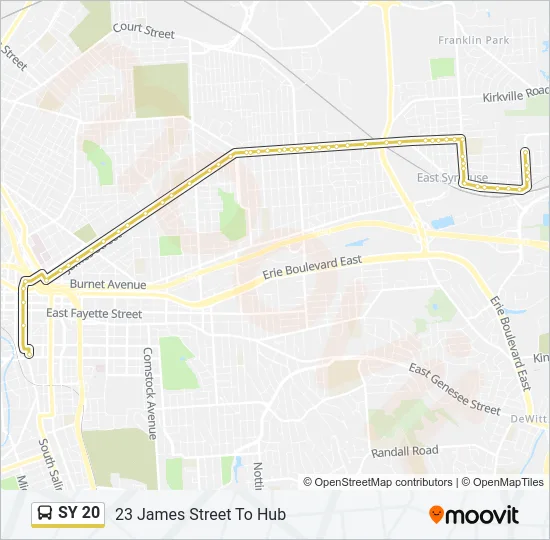 SY 20 Bus Line Map