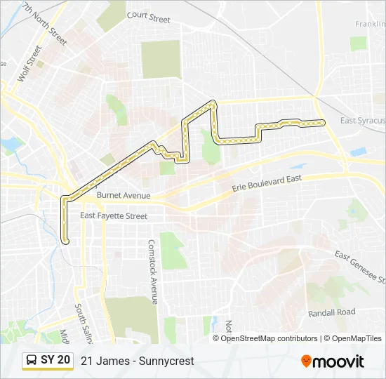 SY 20 Bus Line Map