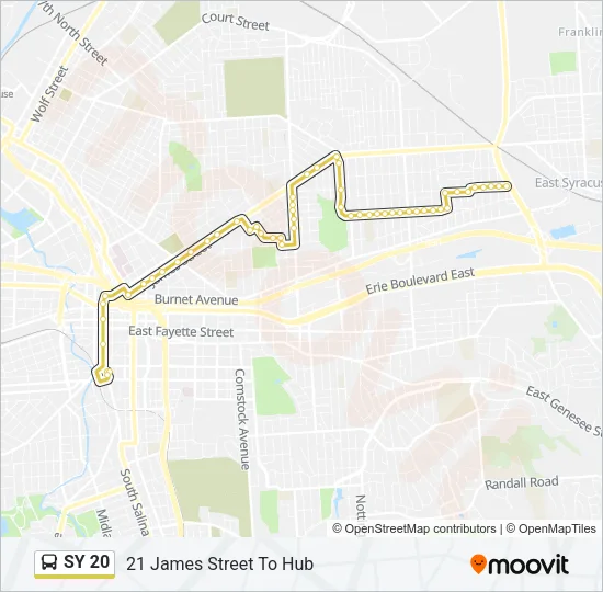 SY 20 Bus Line Map