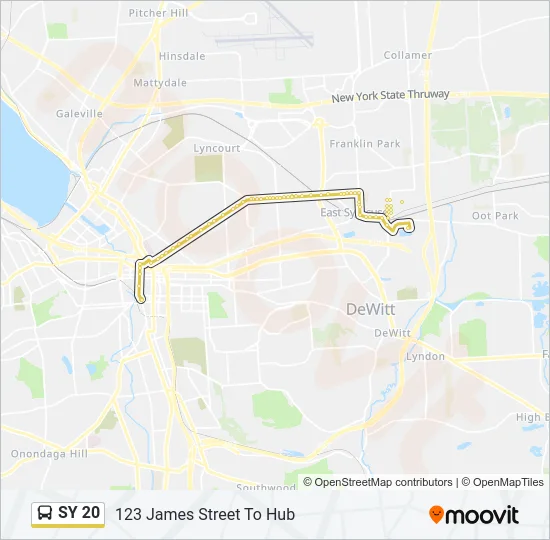 SY 20 Bus Line Map