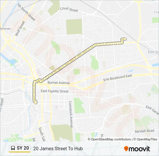 SY 20 Bus Line Map