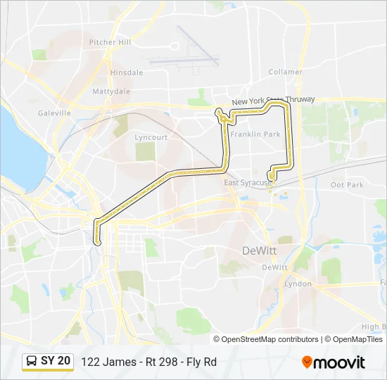 SY 20 Bus Line Map