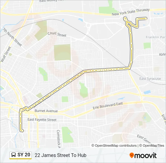 SY 20 Bus Line Map