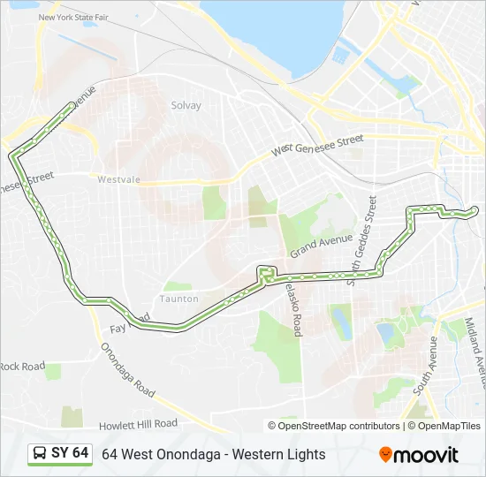 SY 64 Bus Line Map