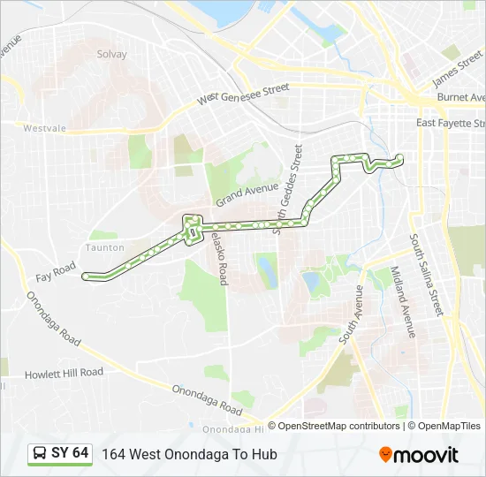 SY 64 Bus Line Map