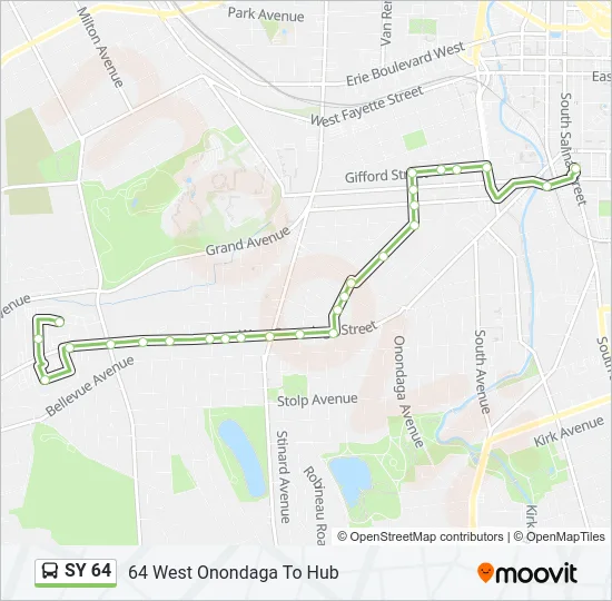 SY 64 Bus Line Map