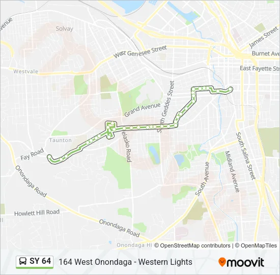 SY 64 Bus Line Map