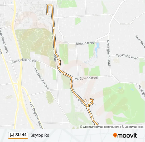 SU 44 Bus Line Map
