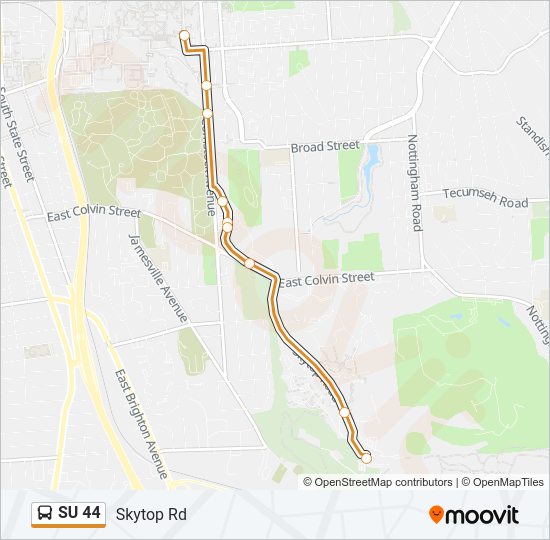 SU 44 bus Line Map