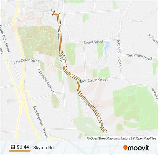 SU 44 Bus Line Map
