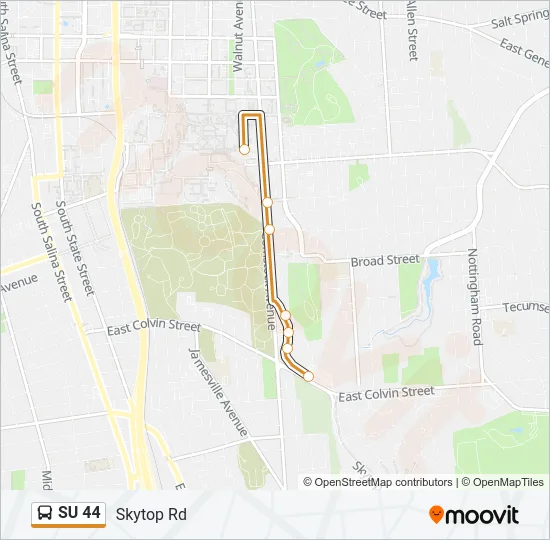 SU 44 Bus Line Map