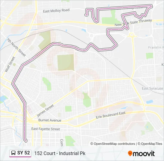 SY 52 Bus Line Map