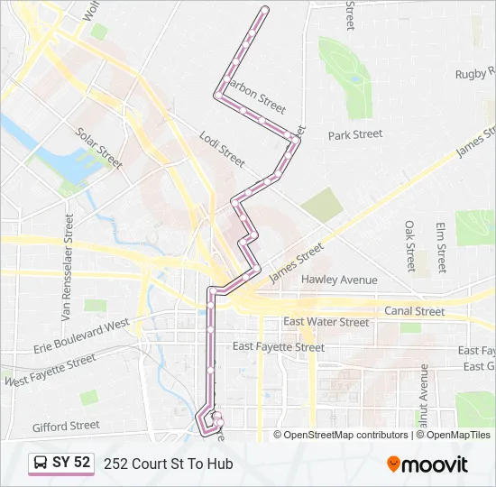 SY 52 Bus Line Map