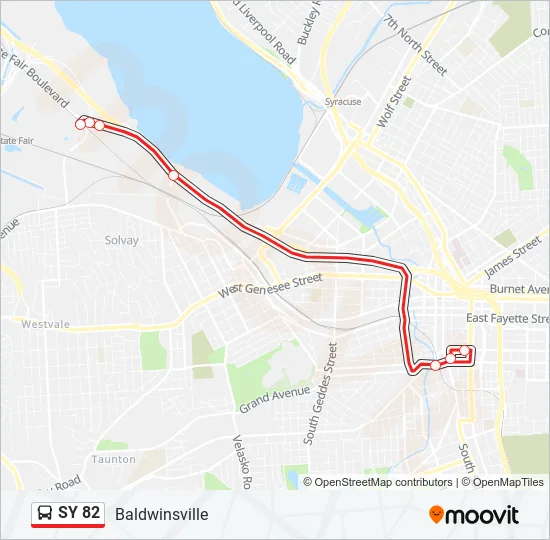 SY 82 Bus Line Map