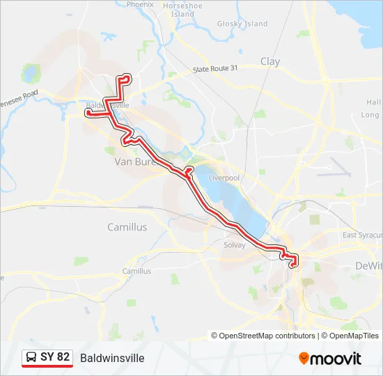SY 82 Bus Line Map