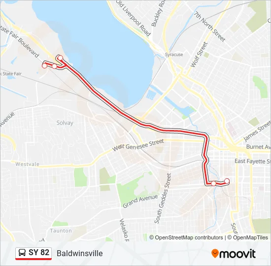 SY 82 Bus Line Map