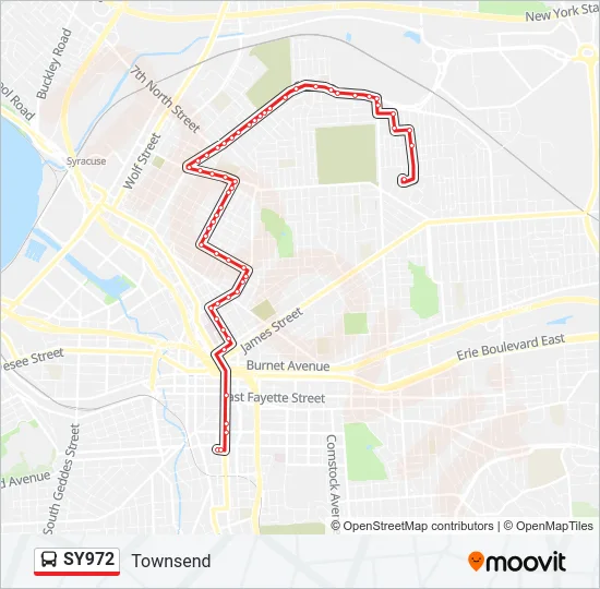 SY972 Bus Line Map