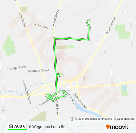AUB 6 Bus Line Map