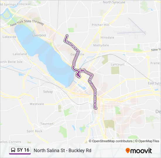 SY 16 Bus Line Map