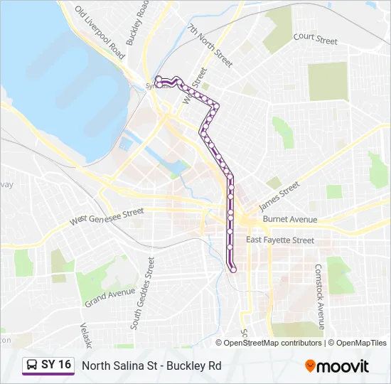 SY 16 Bus Line Map
