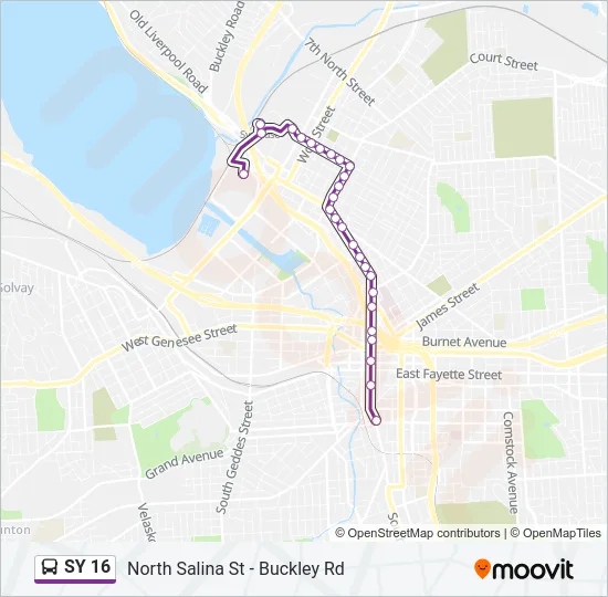 SY 16 Bus Line Map