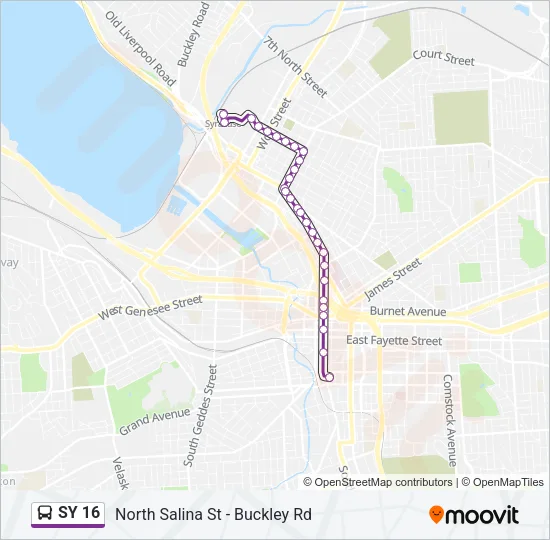 SY 16 Bus Line Map