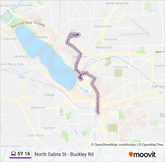 SY 16 Bus Line Map