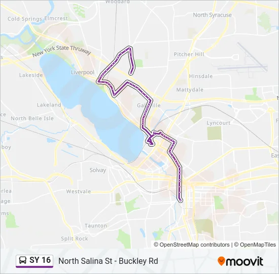 SY 16 Bus Line Map