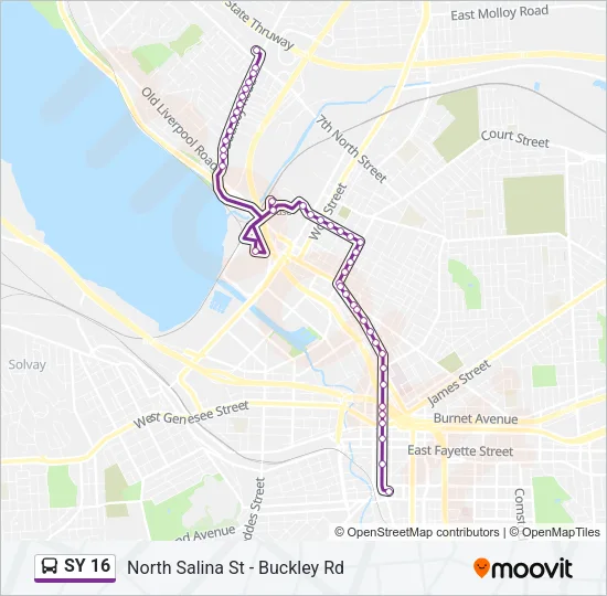 SY 16 Bus Line Map