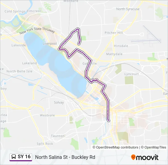SY 16 Bus Line Map