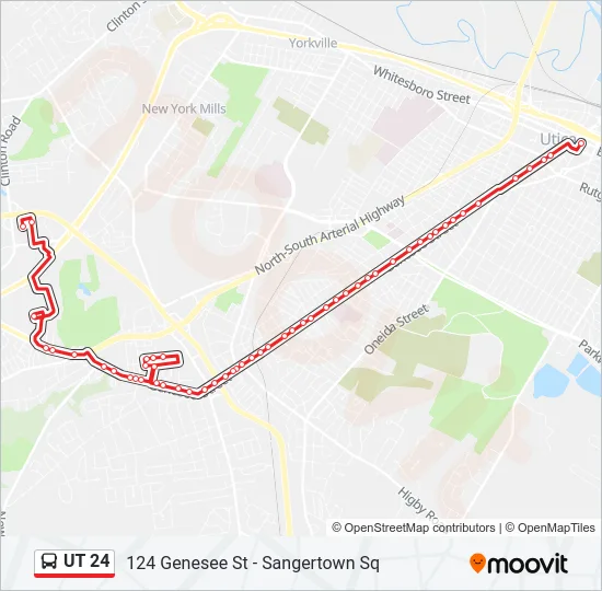 UT 24 Bus Line Map