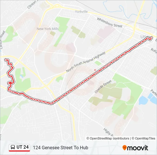 UT 24 Bus Line Map