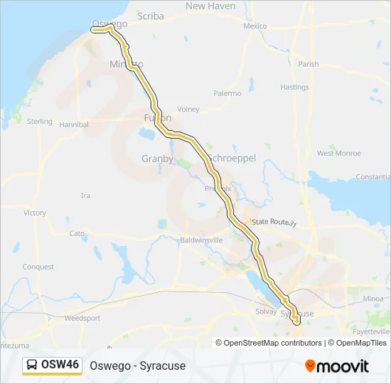 OSW46 Bus Line Map