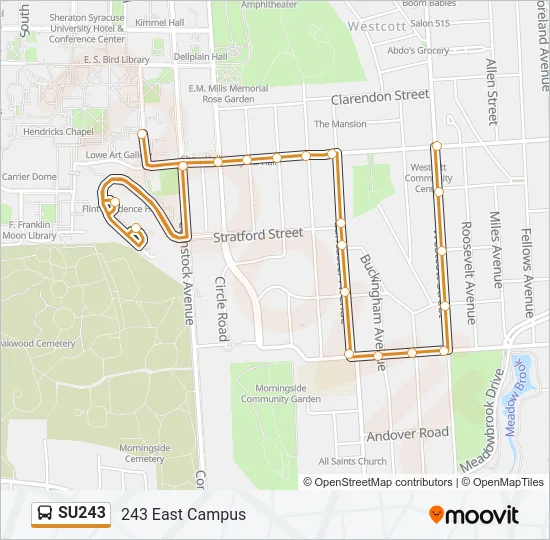 SU243 Bus Line Map
