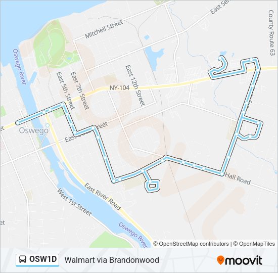 OSW1D Bus Line Map
