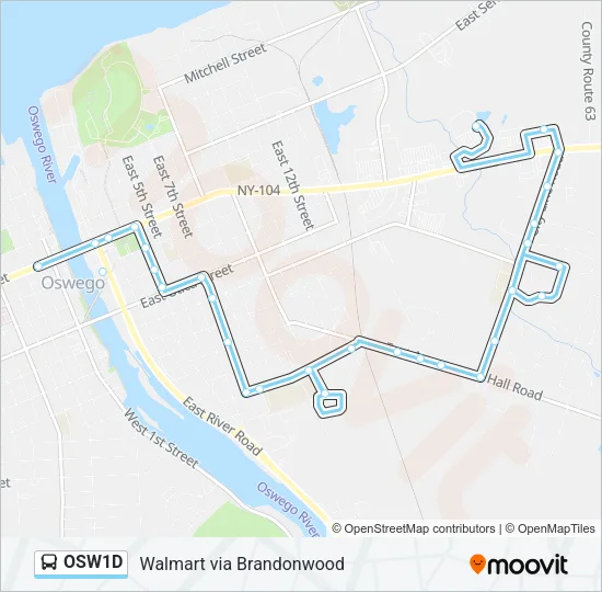 OSW1D Bus Line Map
