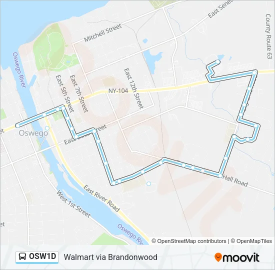 OSW1D Bus Line Map