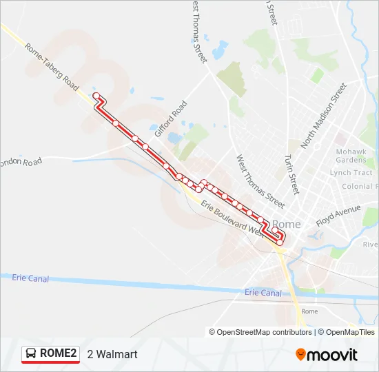 ROME2 Bus Line Map