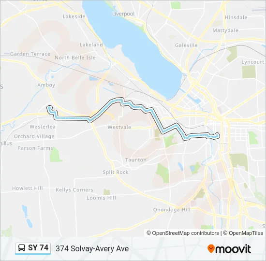 SY 74 Bus Line Map
