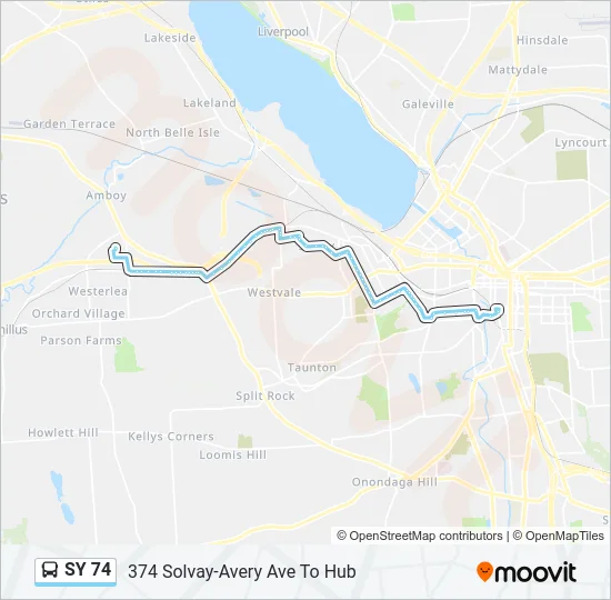 SY 74 Bus Line Map