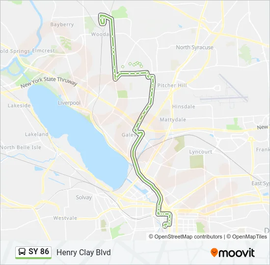 SY 86 Bus Line Map