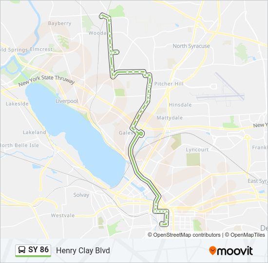 SY 86 bus Line Map