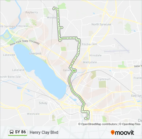 SY 86 Bus Line Map