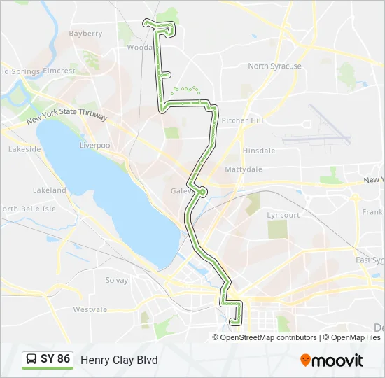SY 86 Bus Line Map